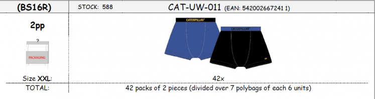 Caterpillar Férfi Alsónadrág (boxer) CAT BS16R Boxerals, kirly kk 2ppk CAT-UW-011