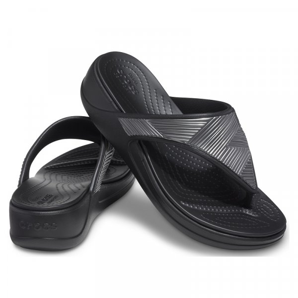 Crocs Női Papucs Crocs Monterey Metallic Wedge Flip W 206850-001