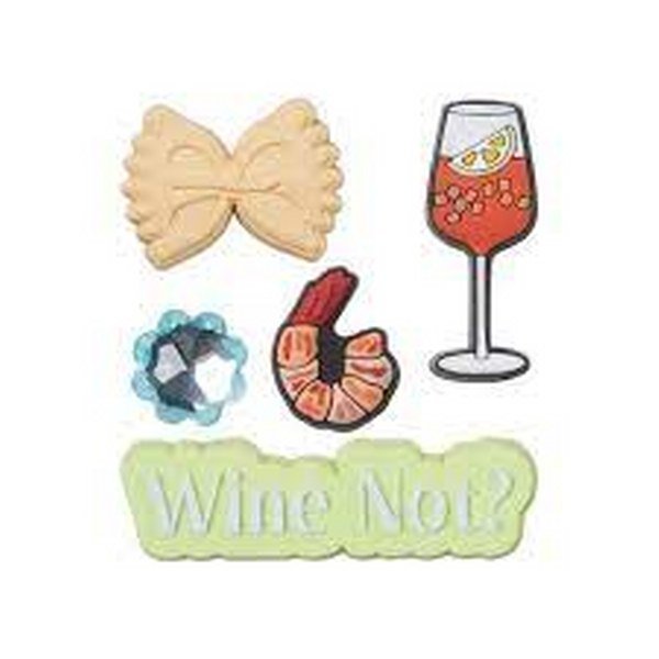 Crocs Jibbitz Wine Not Sandal Backer 5 Pack 10009525