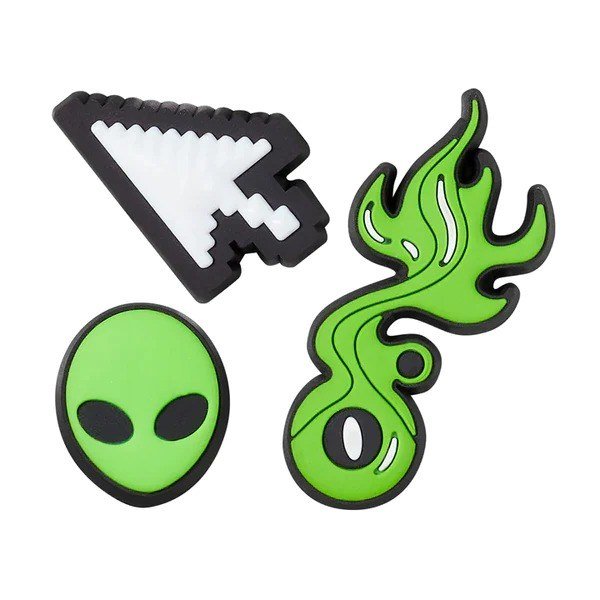 Crocs Jibbitz Green Sandal Backer 3 Pack 10009526