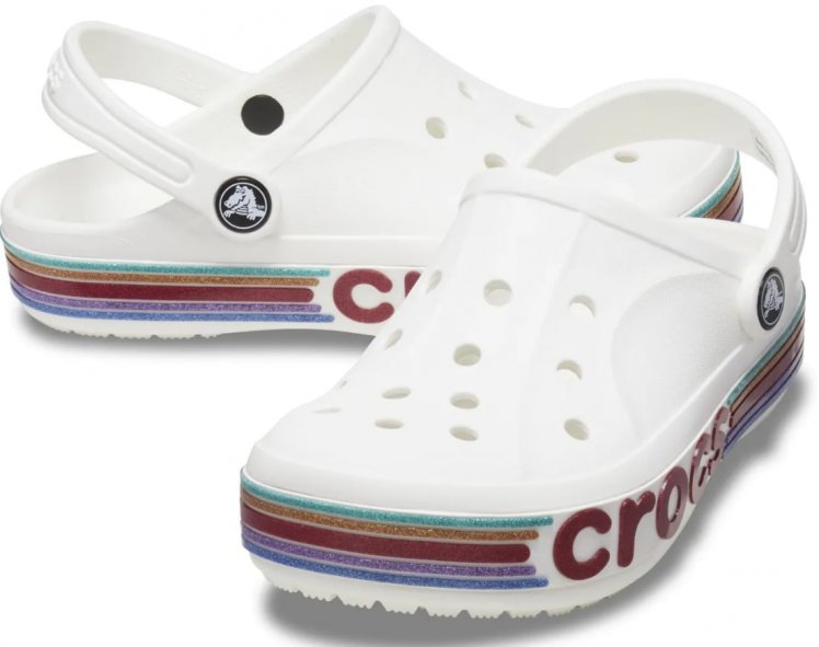 Crocs Gyerek Papucs Bayaband Rainbow Glitter Clg K 209730-100