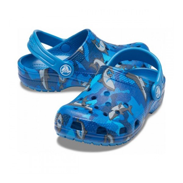 Crocs Gyerek Papucs Classic Shark Clog PS 206147-4KI