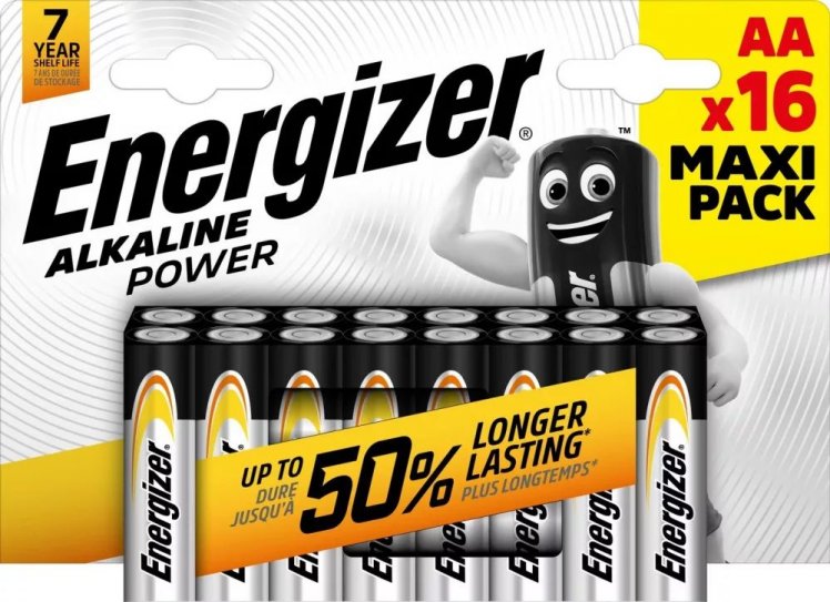 Energizer Alkaline Power AA Tartós Alkáli Ceruza Elem LR6 16Db/Csom