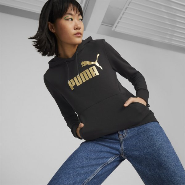 Puma Női Pulóver ESS+ Metallic Logo  Hoodie 849096-01