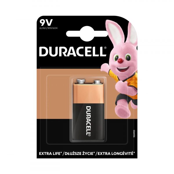 Duracell Extra Life Tartós Alkáli 9 Voltos Elem LR6