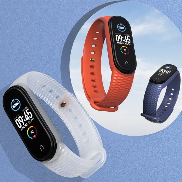 Xiaomi Mi Band 5, 6 okoskarkötő Style szilikon pótszíj