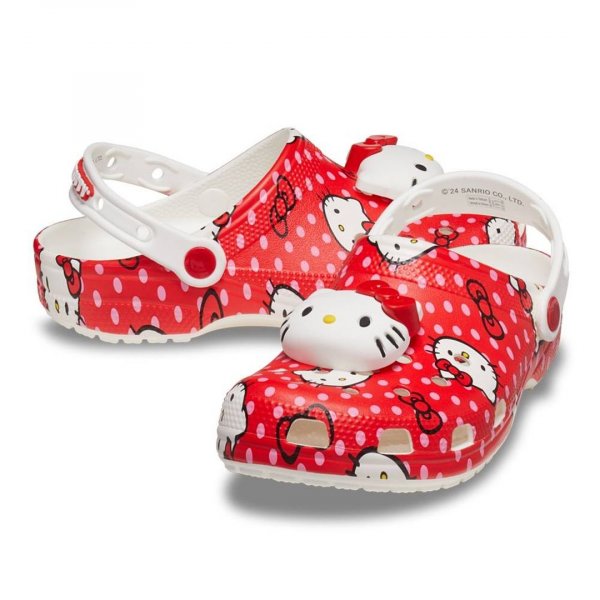 Crocs Papucs Hello Kitty Red Classic Clog 210575-90H