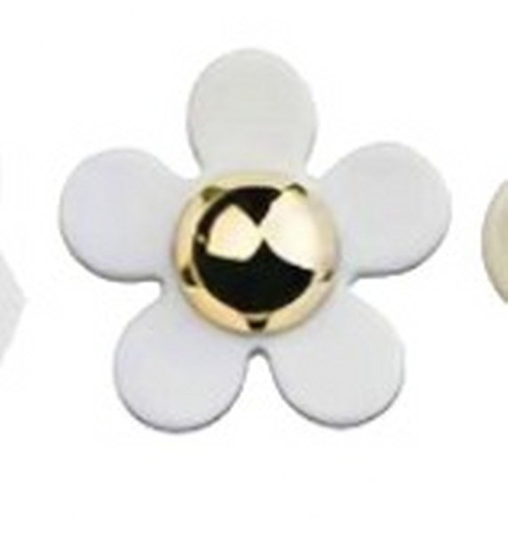 Crocs Jibbitz White Daisy with Gold Center 10013824 Crocs Jibbitz White Daisy with Gold Center 10013824