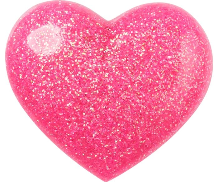 Crocs Jibbitz Pink 3D Glitter Heart 10009905