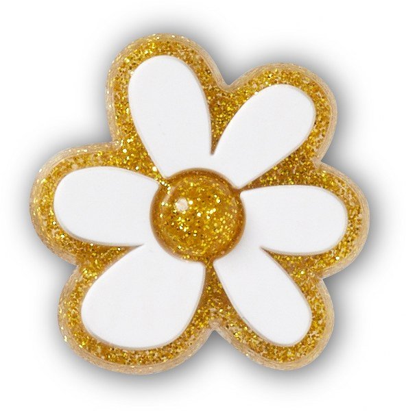 Crocs Jibbitz Gold and White Floral 10014508