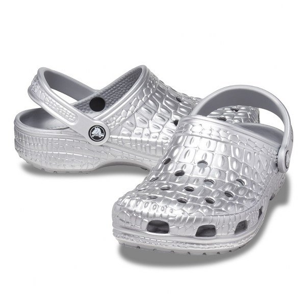 Crocs Női Papucs Classic Metallic Crocskin Clog 209093-040