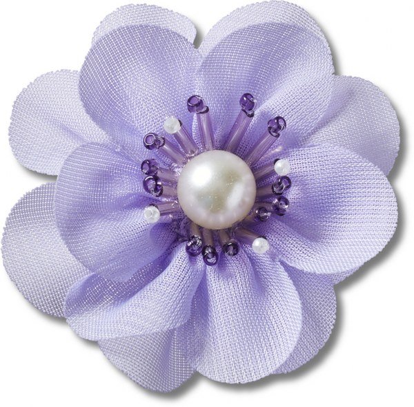 Crocs Jibbitz Blue Fabric Flower With Pearl 10015378