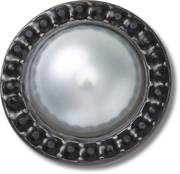 Crocs Jibbitz Pearl with Black Gem Base 10014642