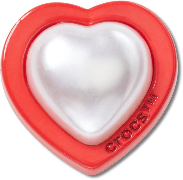 Crocs Jibbitz Red and Pearl Heart 10014663