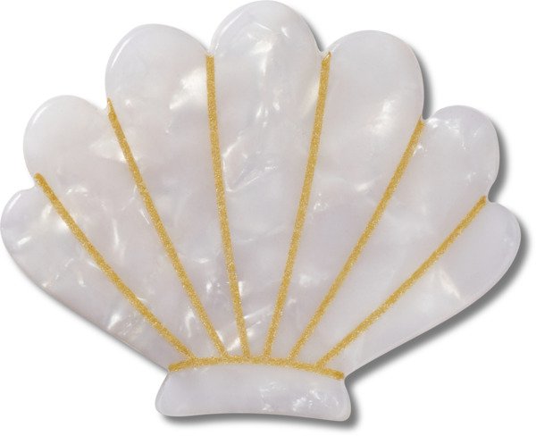 Crocs Jibbitz White and Gold Seashell 10015367