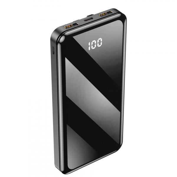 Forever TB411 ALLin1 10000mAh powerbank beépített kábelekkel (USB C, Lightning, microUSB) fekete