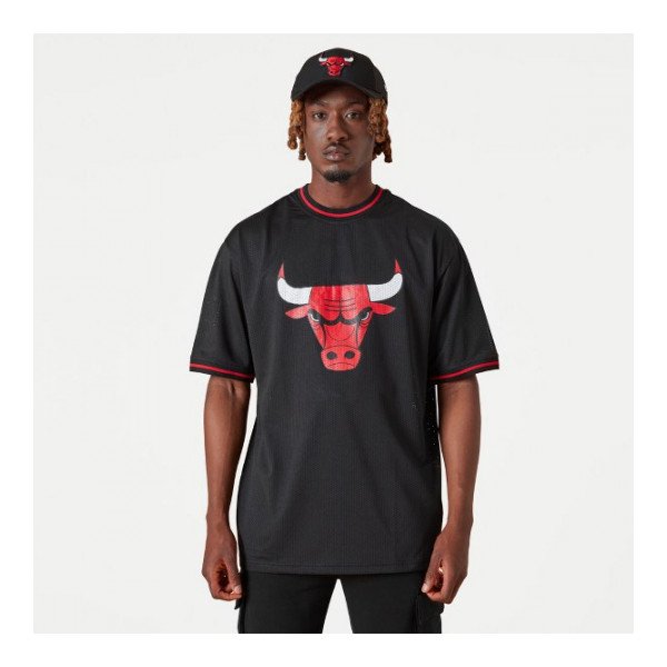 New Era Férfi Póló MAJICA NBA MESH TEAM LOGO OVRSZD TEE CHIBUL BLK 13083910