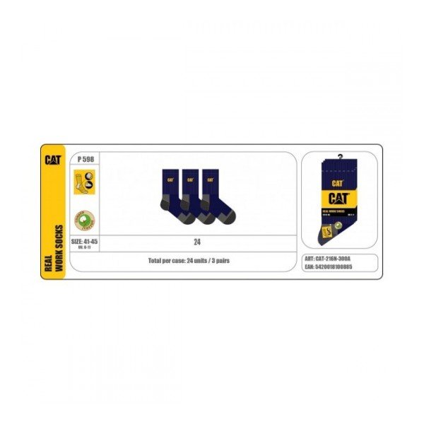 Caterpillar Zokni CAT 3-pack munkazokni CAT-716N-300A