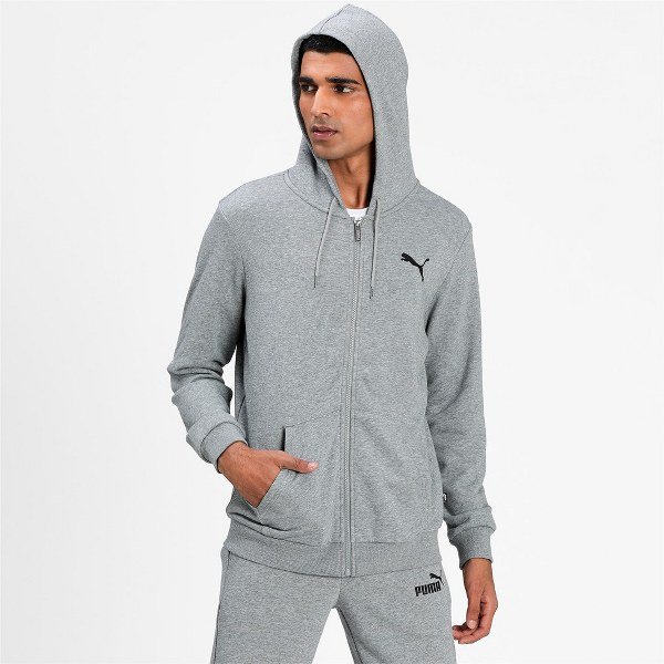 Puma Férfi Cipzáras Pulóver ESS Small Logo FZ Hoodie 586704-53