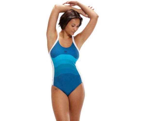 Speedo Női Úszódressz SPDSCU ENTWINE PT 1PC AF BLUE/WHITE (UK) 8-00306615108
