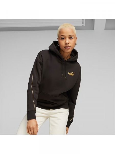 Puma Női Pulóver ESS+ MINIMAL GOLD Hoodie FL PUMA Black 680019-01