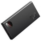 Baseus Adaman 10000 mAh fém powerbank , 22.5W gyorstöltés, USB-C, Lightning, MicroUSB, digitális kijelző