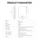 BWOO P73 20000mAh powerbank 22,5 W gyorstöltés, beépített kábelek (USB C és Lightning) fekete