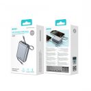 BWOO P73 20000mAh powerbank 22,5 W gyorstöltés, beépített kábelek (USB C és Lightning) fekete