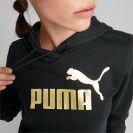 Puma Női Pulóver ESS+ Metallic Logo Hoodie FL Puma Black- 849958-01