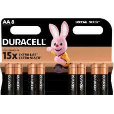 Duracell Basic AA MN1500 LR6 Ceruza Alkáli Elem 8db/Csom