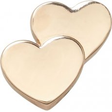 Crocs Jibbitz Gold Double Heart 10009601