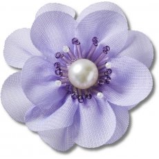 Crocs Jibbitz Blue Fabric Flower With Pearl 10015378