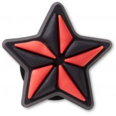 Crocs Jibbitz Black and Red Star Tattoo 10015552