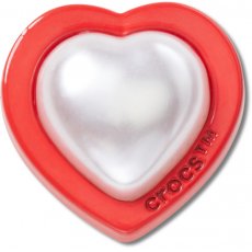 Crocs Jibbitz Red and Pearl Heart 10014663