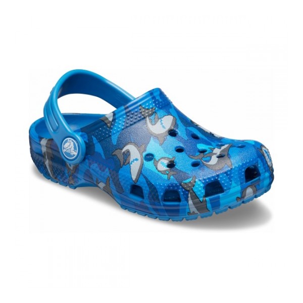 Crocs Gyerek Papucs Classic Shark Clog PS 206147-4KI - 30-31