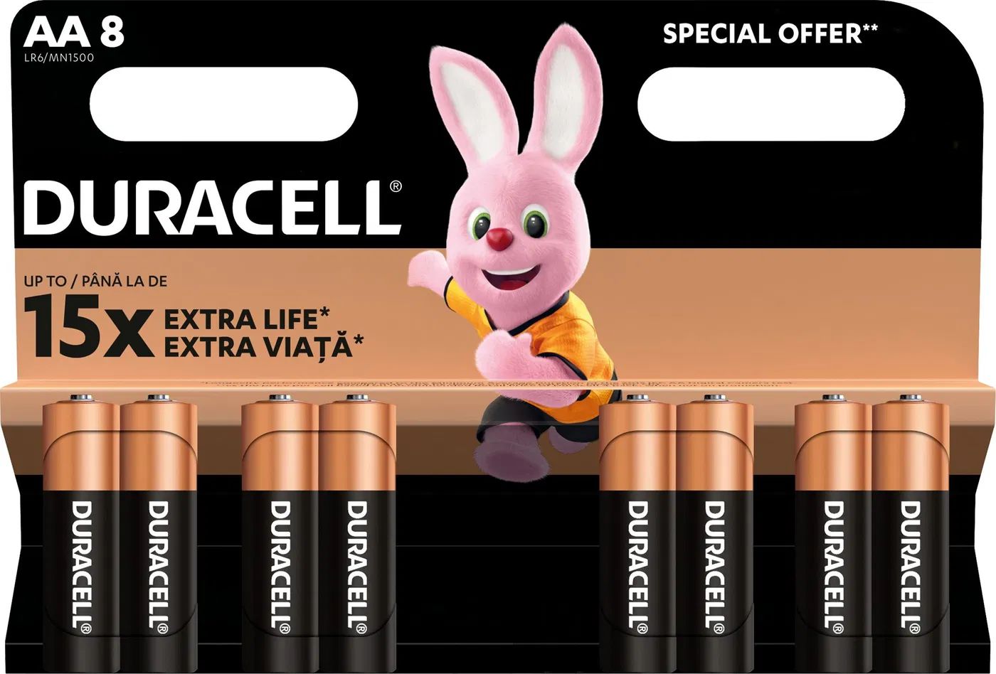 Duracell Basic AA MN1500 LR6 Ceruza Alkáli Elem 8db/Csom