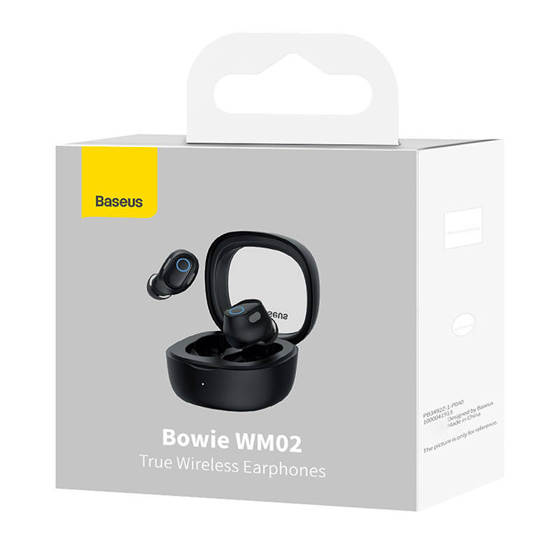 Baseus Bowie WM02 TWS Bluetooth Fülhallgató Fekete