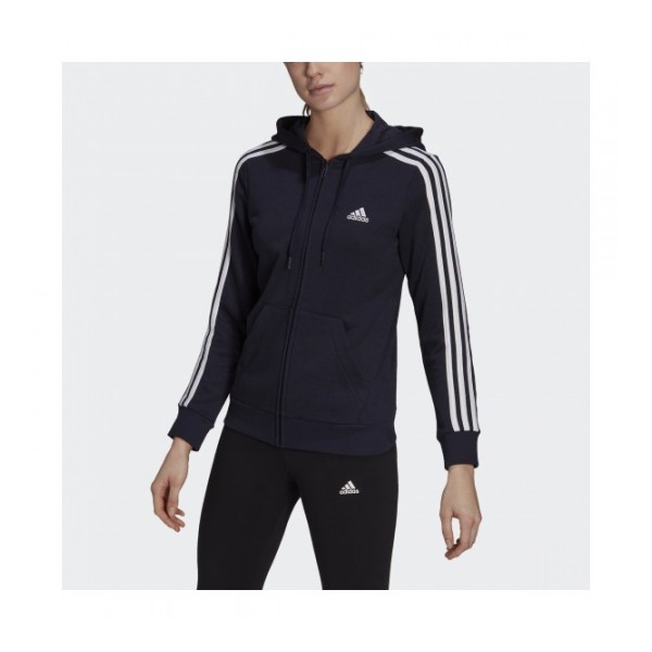 Adidas Női Cipzáras Pulóver W 3S FT FZ HD GL0804 - XL