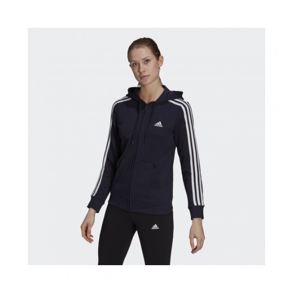 Adidas Női Cipzáras Pulóver W 3S FT FZ HD GL0804 - XL