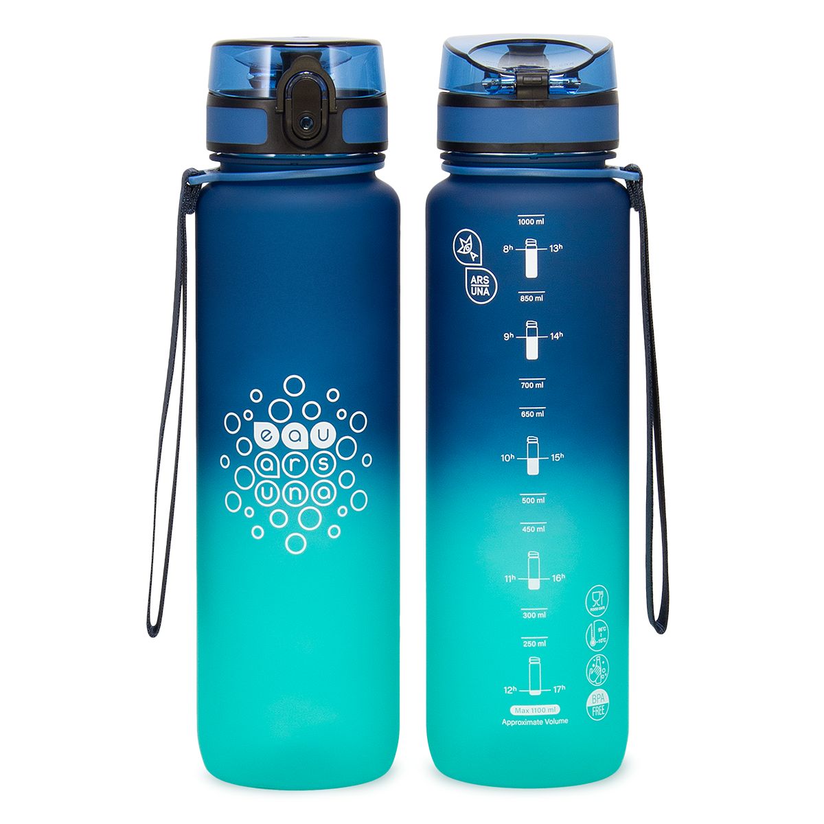 Ars Una Motivációs Kulacs Kék-Zöld 56574531 - 1000 ml