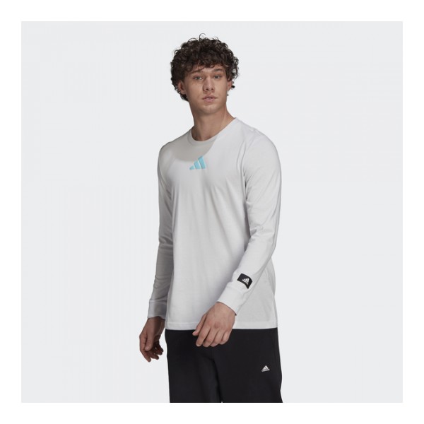 Adidas Férfi Hosszú Ujjú Póló FUTURE BLK L/S GU3636 - M