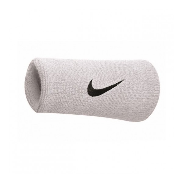 Nike Csuklópánt SWOOSH DOUBLEWIDE WRISTBANDS WHITE/BLACK N.NN.05.101 - felnőtt