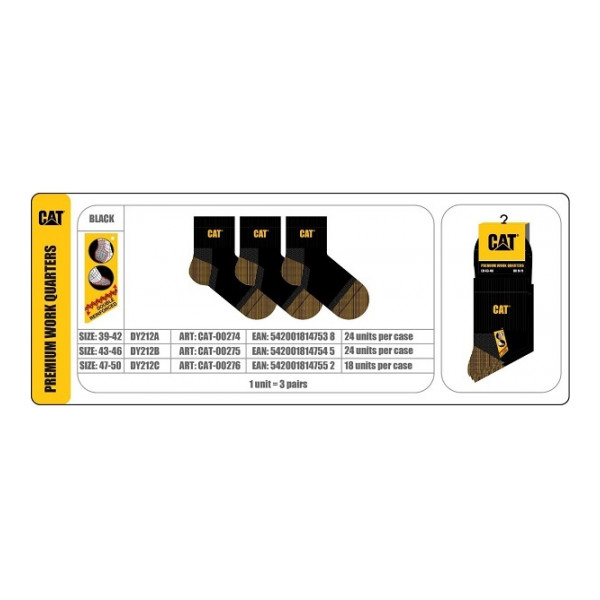 Caterpillar Zokni CAT-00275  B/L-00275  Premium Rvid Munkazokni CAT-00275 - 43-46