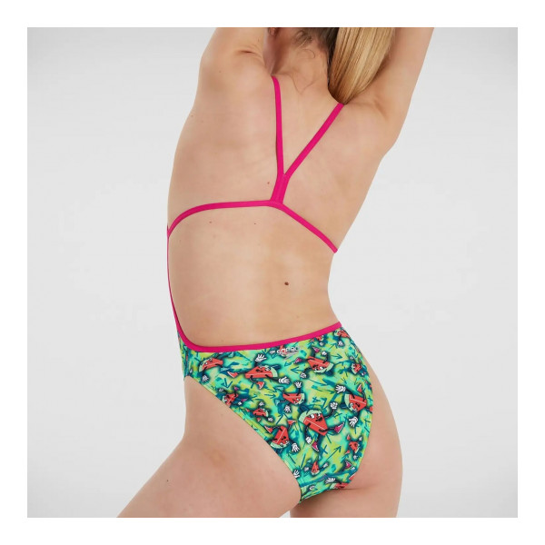 Speedo Női Úszódressz Melon Mayhem Allover Vback (UK) 8-12843G804 - 40