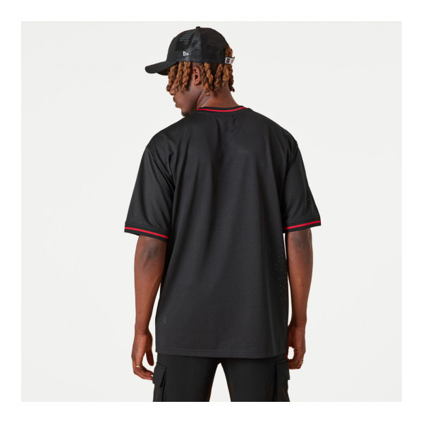 New Era Férfi Póló MAJICA NBA MESH TEAM LOGO OVRSZD TEE CHIBUL BLK 13083910 - XXXL