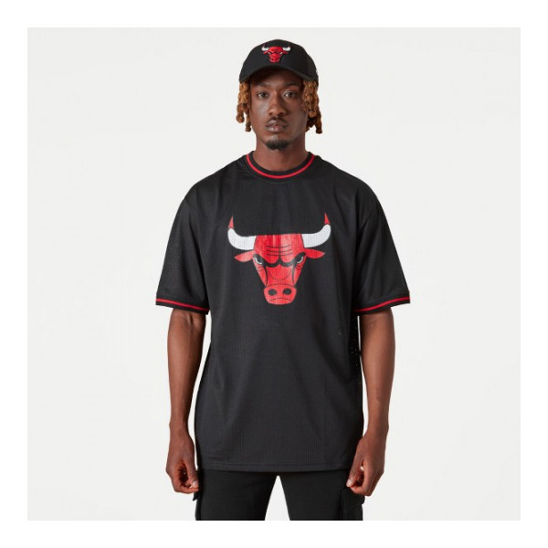 New Era Férfi Póló MAJICA NBA MESH TEAM LOGO OVRSZD TEE CHIBUL BLK 13083910 - XXXXL