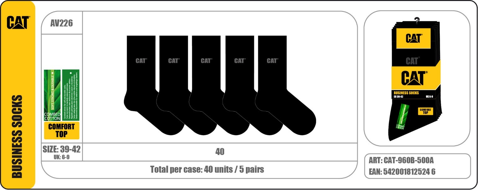 Caterpillar Zokni CAT AV226 Business zokni 5-pack CAT-960B-500A - 39-42