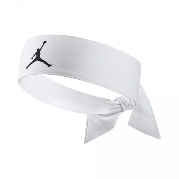 Nike Fejpánt JORDAN JUMPMAN DRI-FIT HEAD TIE WHITE/BLACK - felnőtt