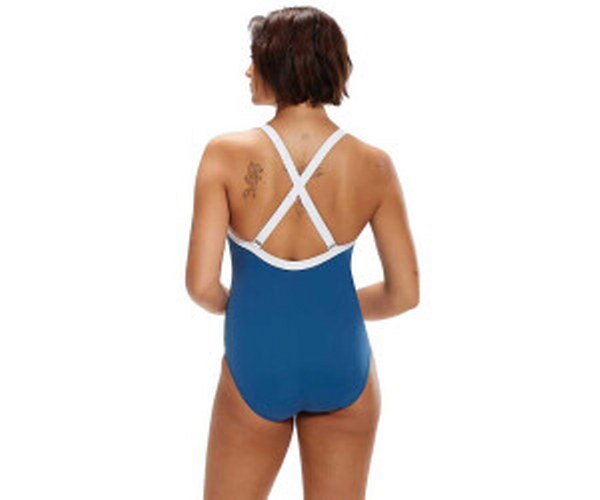 Speedo Női Úszódressz SPDSCU ENTWINE PT 1PC AF BLUE/WHITE (UK) 8-00306615108 - 44