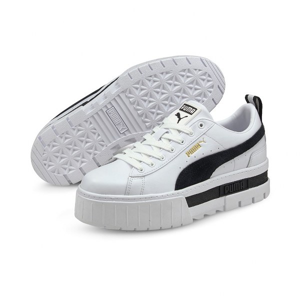 Puma Női Utcai Cipő Mayze Lth Wn s Puma White-Puma Black 381983-01 - 36